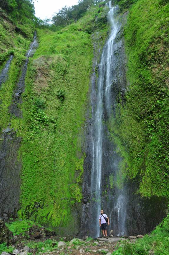Chegando à bela Cachoeira de San Ramón, na Isla Ometepe, no Lago de Nicarágua